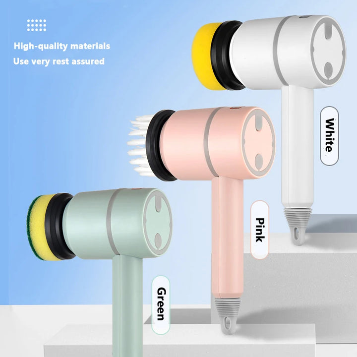 3 in 1 Electric Cleaning Brush Kitchen Dishwashing Home USB Rechargeable Electric Rotary Scrubber Household Appliances Cleaning