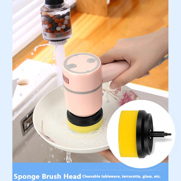 3 in 1 Electric Cleaning Brush Kitchen Dishwashing Home USB Rechargeable Electric Rotary Scrubber Household Appliances Cleaning
