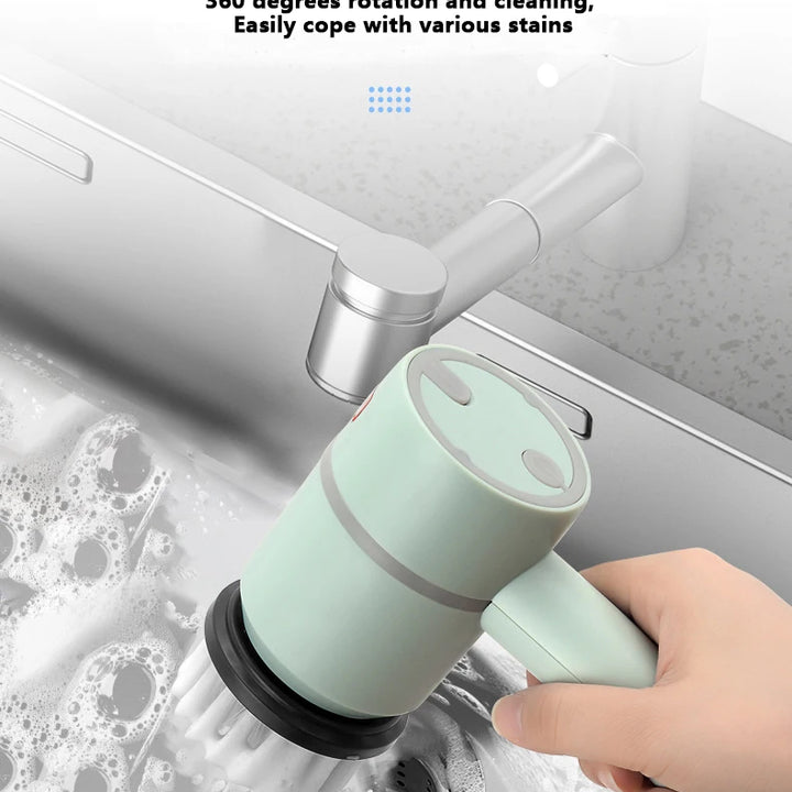 3 in 1 Electric Cleaning Brush Kitchen Dishwashing Home USB Rechargeable Electric Rotary Scrubber Household Appliances Cleaning