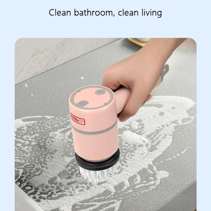 3 in 1 Electric Cleaning Brush Kitchen Dishwashing Home USB Rechargeable Electric Rotary Scrubber Household Appliances Cleaning